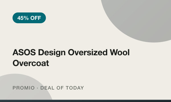 ASOS Design Oversized Wool Overcoat